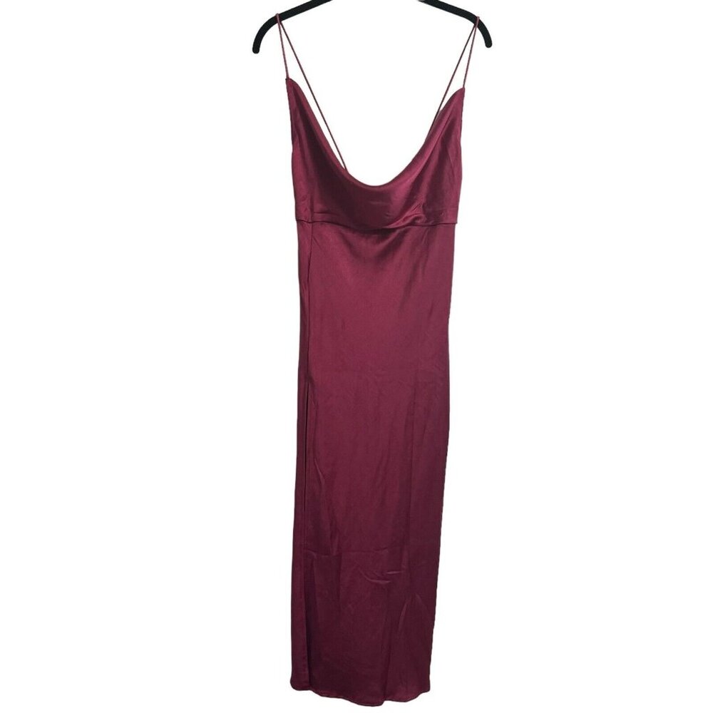 Lioness Walk The Line Satin Berry Slip Dress Size 6 fairy